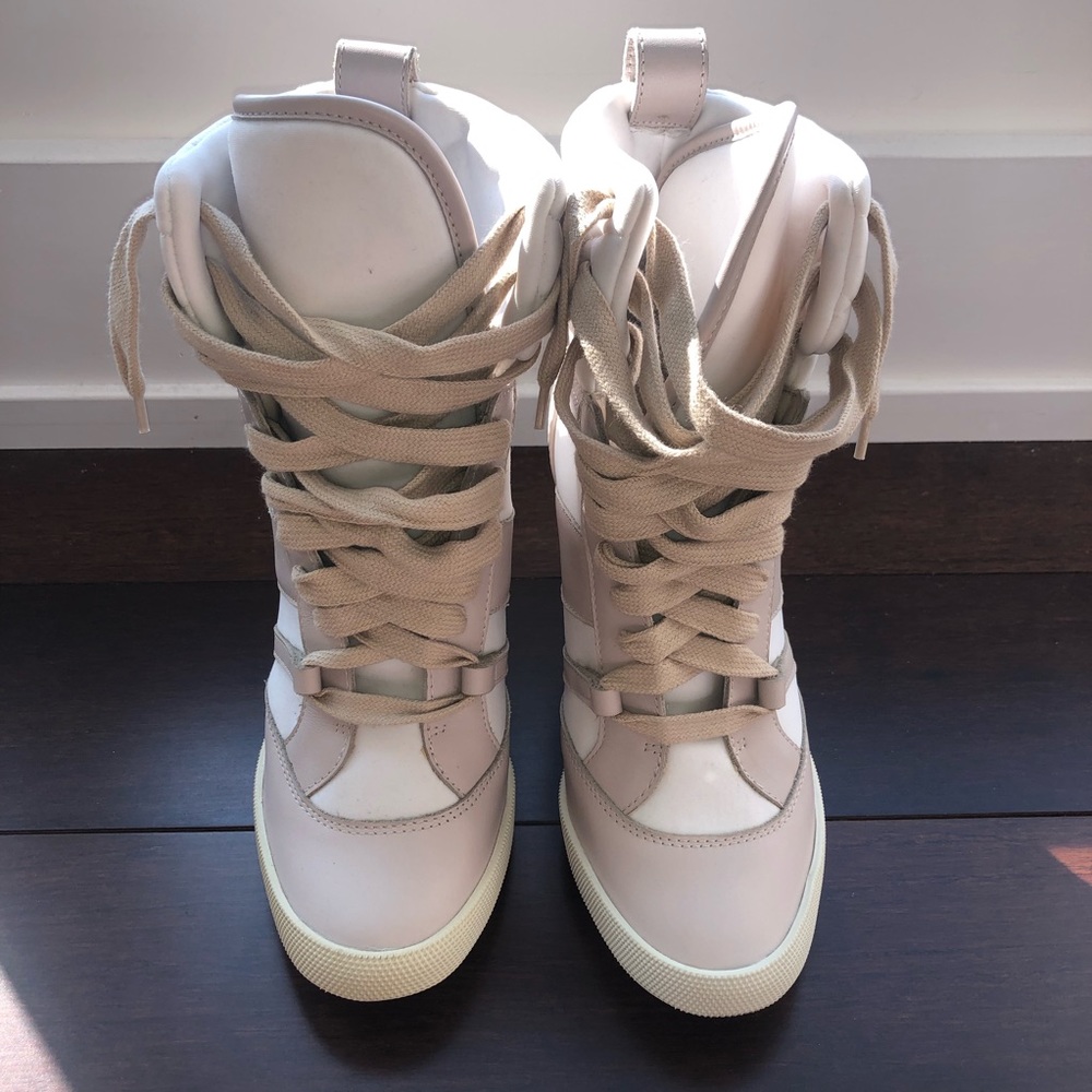 Chloe Quilted HiTop Sneaker Wedge Heel